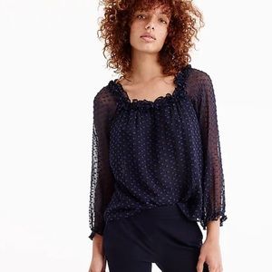 JCrew Ruffle Penny Top